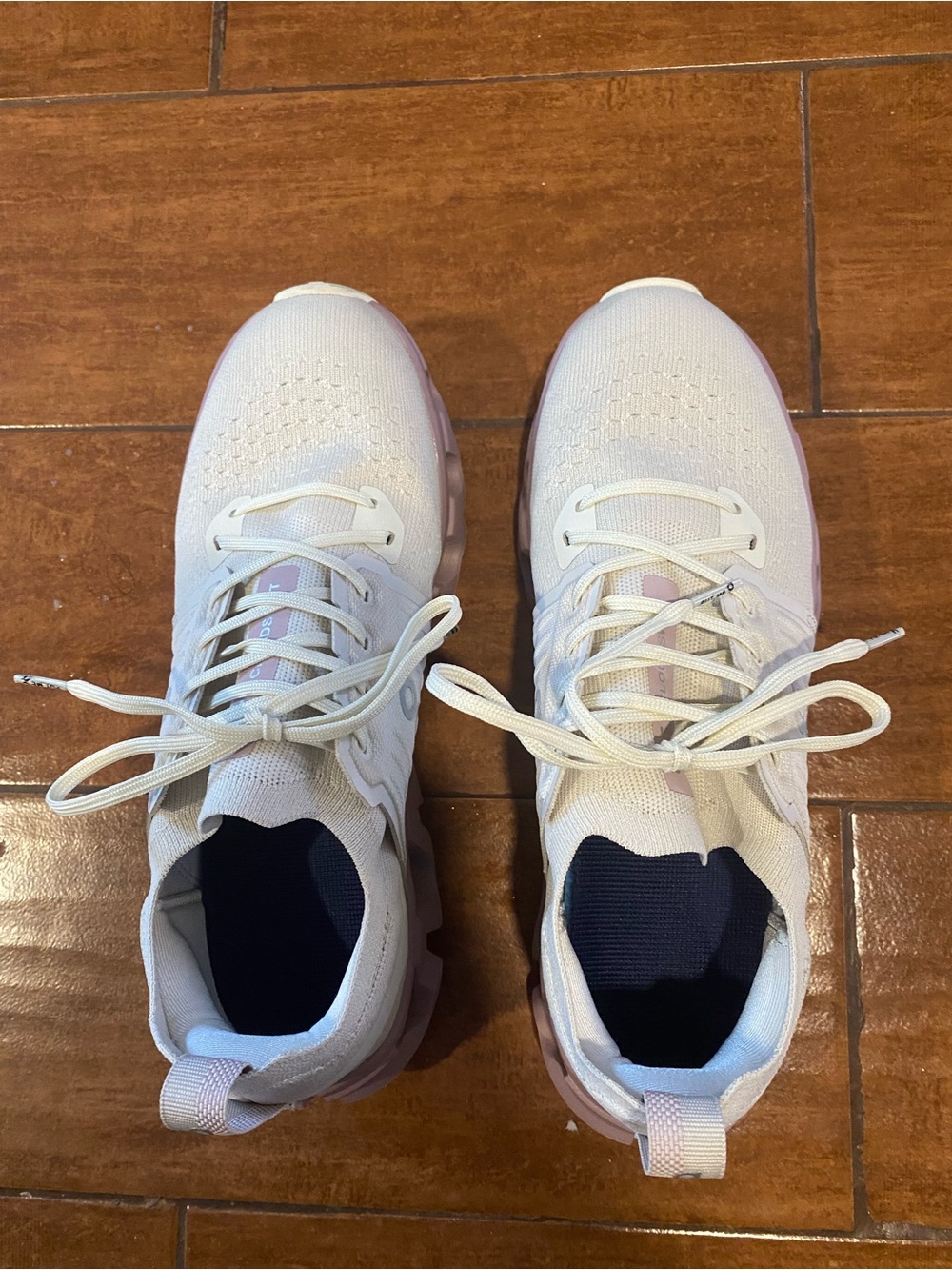 On Cloudswift 4 
White Sneakers with Light Pink Accents